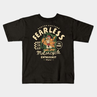 Fearless vintage motorcycle Kids T-Shirt